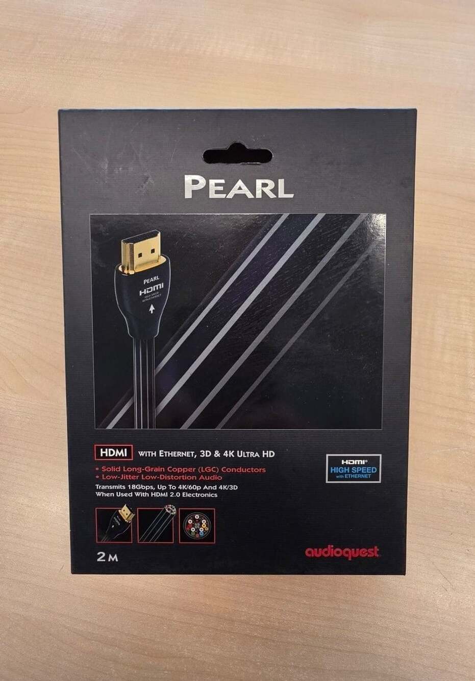 Audioquest Pearl HDMI Cable With Ethernet 3D 4K Ultra HD 2M